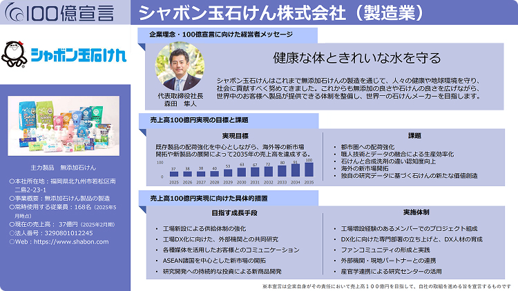 この企業の100億宣言を見る